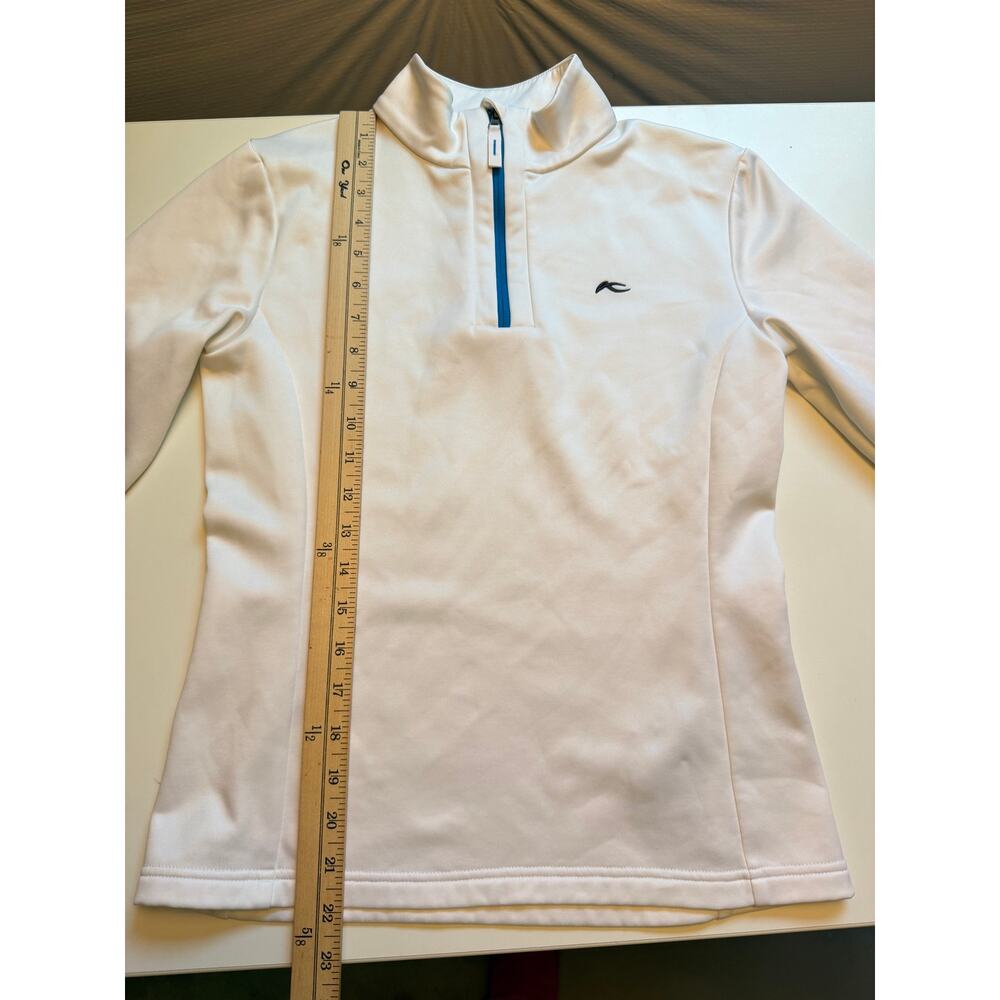 KJUS Girls' Youth 14 Jade Midlayer Half Zip Size 164 Ski Snowboard White - Picture 9 of 11
